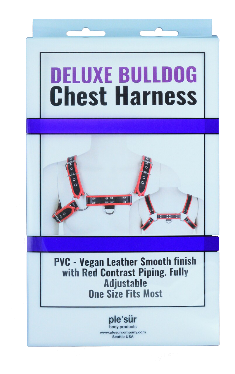 PLE SUR: Chest Harness - Deluxe Bulldog PVC Vegan Leather