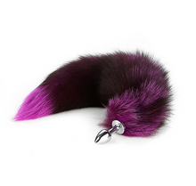 Load image into Gallery viewer, Pink Elephant: Real Fox Tail Anal Plug