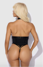 Load image into Gallery viewer, House of Desire: DEVON STRAPPY TEDDY LEOPARD & BLACK