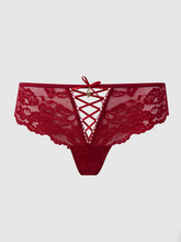 Load image into Gallery viewer, HOUSE OF DESIRE: BELLA LACE UP FRONT LACE TANGA (various colours)