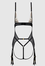 Load image into Gallery viewer, HOUSE OF DESIRE: DELILAH EMBROIDERED OPEN BACK TEDDY