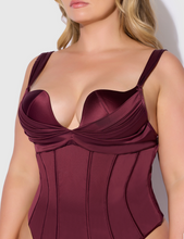 Load image into Gallery viewer, House of Desire BRIGETA SATIN DRAPED PUSH UP TEDDY