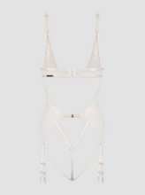 Load image into Gallery viewer, HOUSE OF DESIRE: DELILAH EMBROIDERED OPEN BACK TEDDY