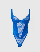 Load image into Gallery viewer, HOUSE OF DESIRE : MADELINE SATIN & LACE PUSH UP TEDDY