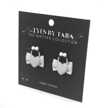 Load image into Gallery viewer, TYES BY TARA : Sweetheart White Niptyes - Nipple Clamps