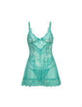Load image into Gallery viewer, OH LA LA CHERI : Valentine Lacey Babydoll Set - MOJITO