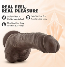 Load image into Gallery viewer, Dr. Skin Mr. Mayor Dildo with Balls and Suction Cup 9in - Chocolate