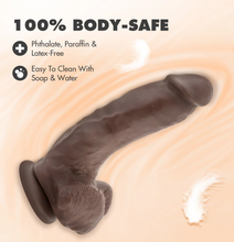 Load image into Gallery viewer, Dr. Skin Mr. Mayor Dildo with Balls and Suction Cup 9in - Chocolate