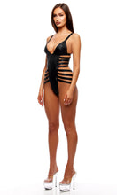 Load image into Gallery viewer, FORPLAY : Strap Tease 1-Piece Strappy Matte Vinyl Teddy