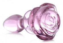 Load image into Gallery viewer, Booty Sparks: Pink Rose Glass Anal Plug - Small