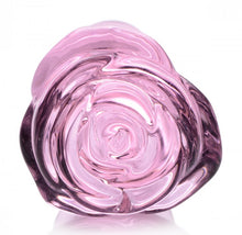 Load image into Gallery viewer, Booty Sparks: Pink Rose Glass Anal Plug - Small
