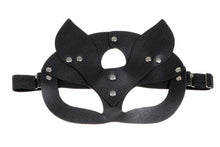 Load image into Gallery viewer, TOUCH OF FUR: Adjustable Leather Mask
