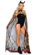 Load image into Gallery viewer, Glitter Flame Devil Cape and Devil Horns