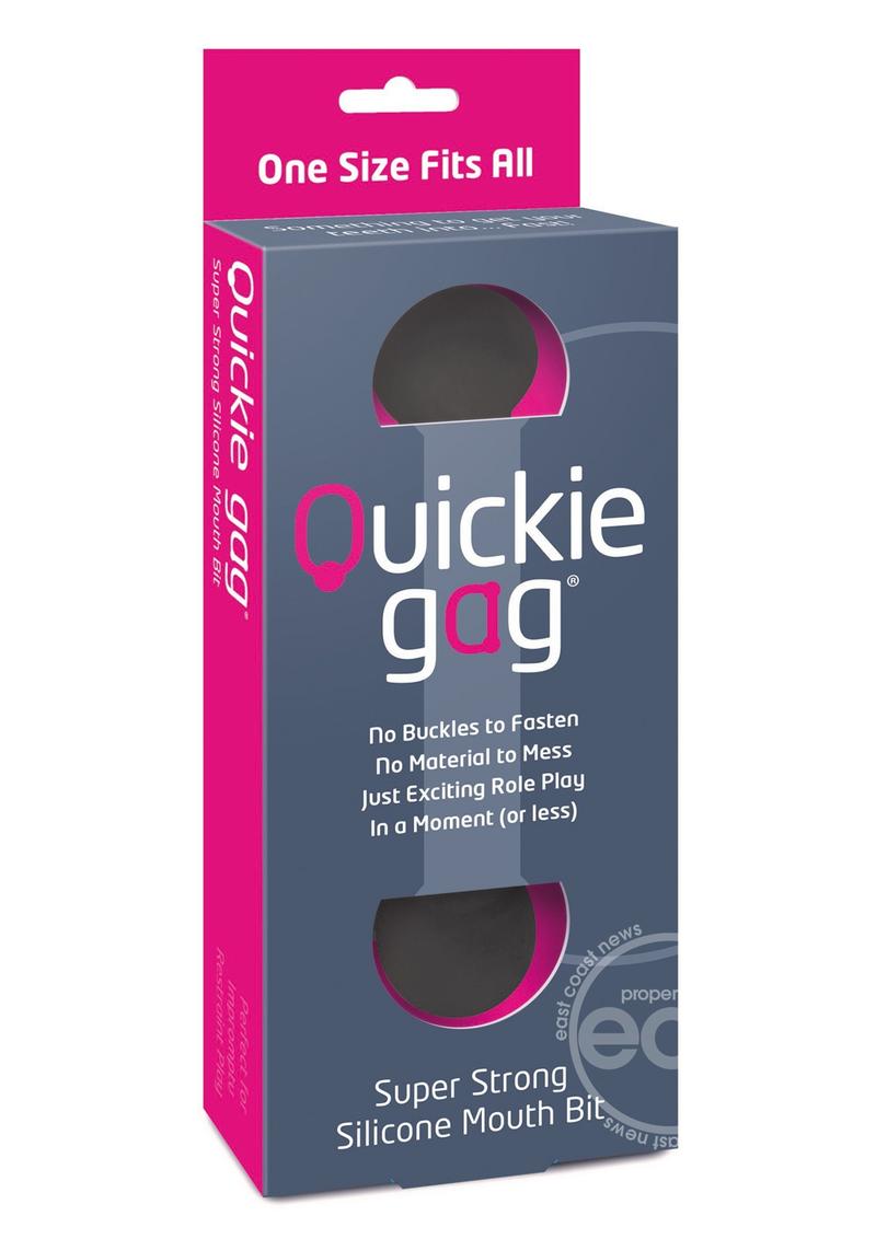 Quickie Gag Silicone Mouth Bit Black O/S
