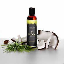 Load image into Gallery viewer, INTIMATE EARTH - Relax Aromatherapy Massage Oil Lemongrass &amp; Coconutj
