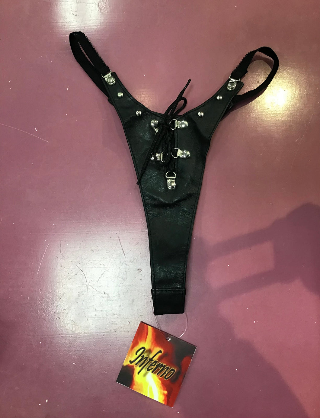 INFERNO LEATHER THONG [O/S] * SALE ITEM *