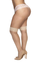 Load image into Gallery viewer, MAPALE: Nude Mesh and Lace Stockings [QUEEN SIZE]
