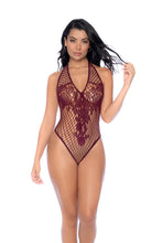Load image into Gallery viewer, Mapale 1115: Floral Fishnet Bodysuit
