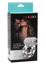 Load image into Gallery viewer, 10 Bead Maximus Ring Vibrating Cock Ring - Clear
