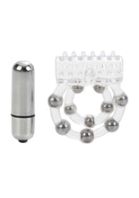 Load image into Gallery viewer, 10 Bead Maximus Ring Vibrating Cock Ring - Clear

