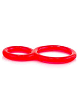 Load image into Gallery viewer, Ofinity Super Stretchy Double Silicone Cock Ring Waterproof - Red
