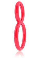 Load image into Gallery viewer, Ofinity Super Stretchy Double Silicone Cock Ring Waterproof - Red
