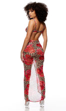 Load image into Gallery viewer, FORPLAY: Calabria Mesh Pool Maxi Skirt - Cheetah Coral
