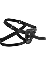 Load image into Gallery viewer, Strap U Pegged Silicone 5in Pegging Dildo with Harness - Black
