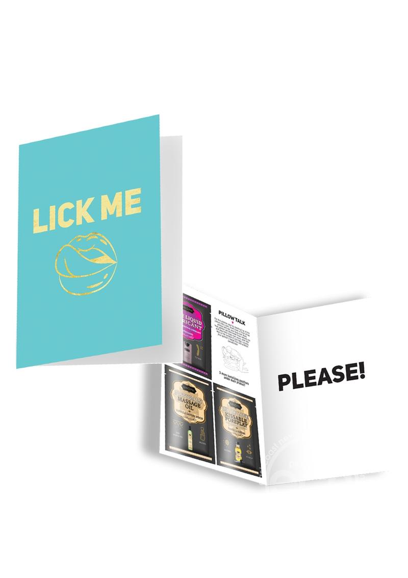 Kama Sutra Naughty Notes Greeting Card - Lick Me