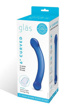 Load image into Gallery viewer, Glas Curved G-Spot Glass Dildo 6in - Blue
