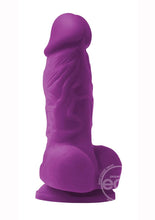 Load image into Gallery viewer, Colours Pleasure Silicone Dildo 4in - Purple

