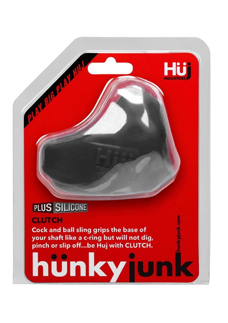 Hunkyjunk Clutch Silicone Cock & Ball Sling - Black