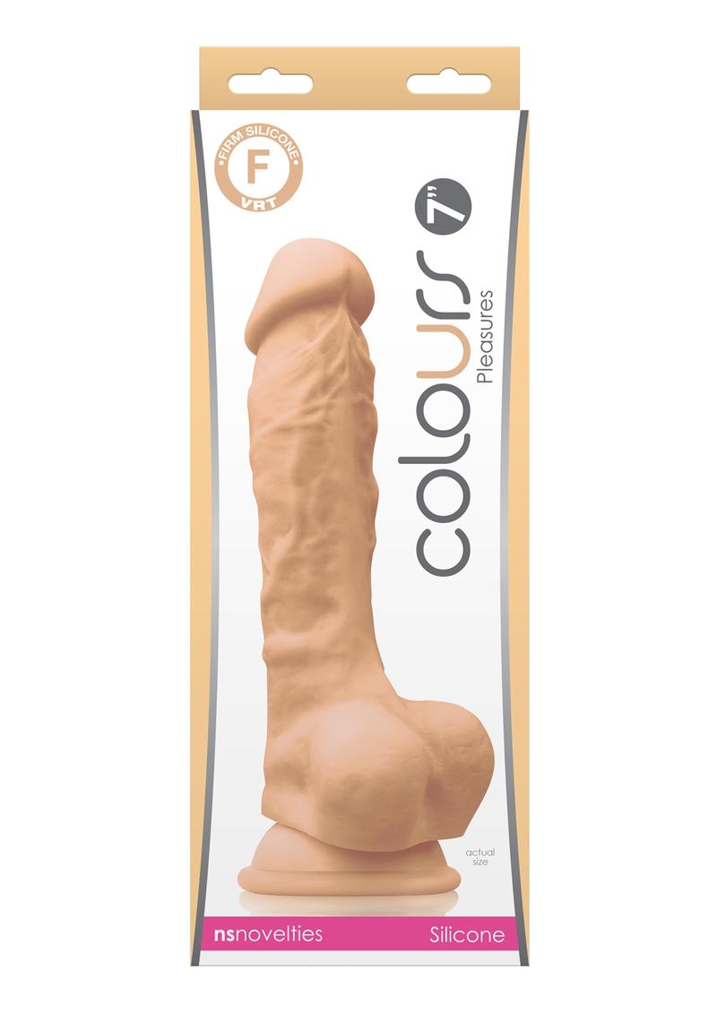 NS Novelties Colours Pleasure Silicone Dildo 7in - Vanilla