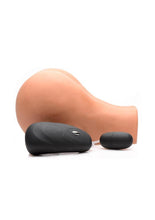 Load image into Gallery viewer, Mistress Tia Vibrating BioSkin Doggie Style Stroker - Pussy and Ass - Caramel
