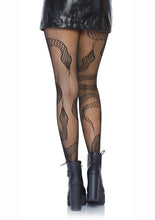 Load image into Gallery viewer, Leg Avenue Snake Net Tights - OS - Black
