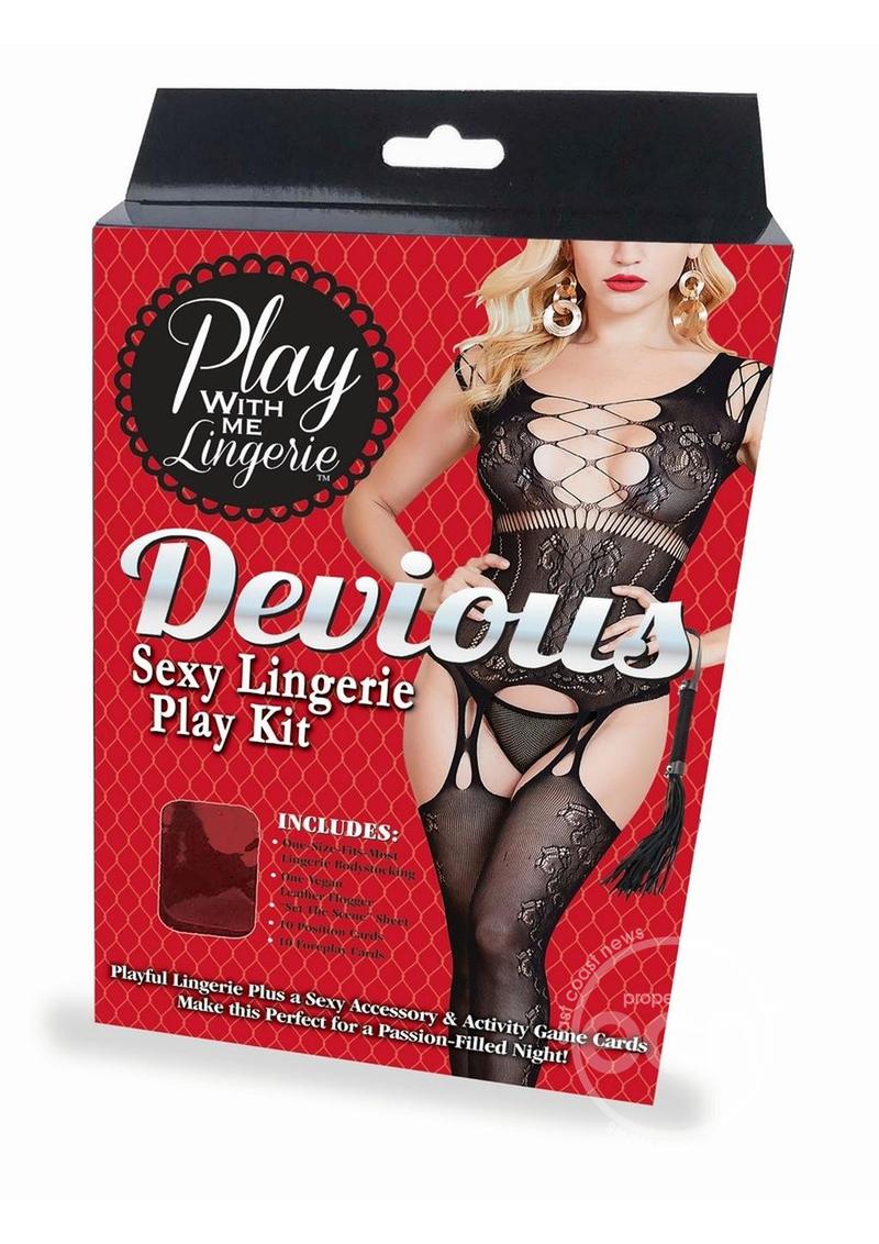 Play with Me Lingerie Devious Sexy Lingerie Play Kit - Black/Red