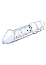 Load image into Gallery viewer, Glas: Double Ended Glas Dildo with Anal Beads 12in - Clear
