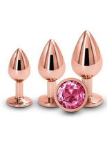 Load image into Gallery viewer, Rear Assets Aluminum Anal Plug Trainer Kit (3 pieces) - Rose Gold/Pink
