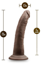 Load image into Gallery viewer, Blush Dr. Skin Plus Posable Dildo 7in - Chocolate
