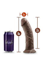 Load image into Gallery viewer, Dr. Skin Plus Thick Posable Dildo with Suction Cup 8in - Chocolate
