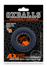 Load image into Gallery viewer, Oxballs Axis Rib Griphold Cockring - Black Ice
