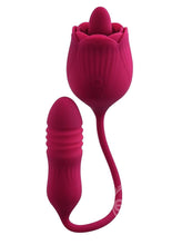 Load image into Gallery viewer, EVOLVED: Wild Rose Rechargeable Silicone Clitoral Stimulator
