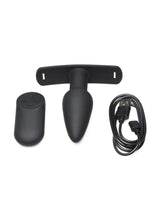 Load image into Gallery viewer, Master Series Bum-Tastic 28X Rechargeable Silicone Anal Plug with Harness &amp; Remote Control
