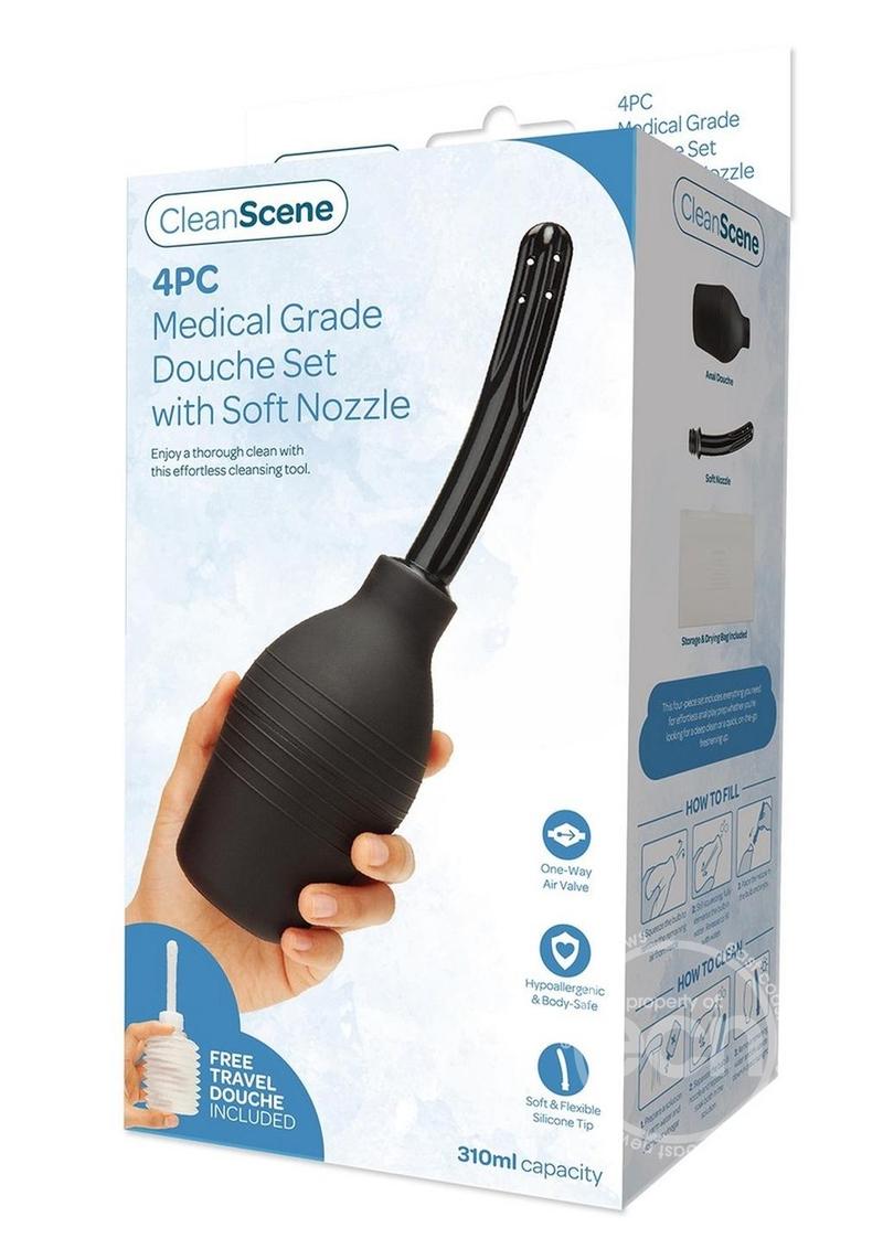 CleanScene Medical Grade Douche Set with Soft Nozzle (4 Piece)