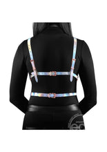 Load image into Gallery viewer, Cosmo Harness Risque Chest Harness - Small/Medium - Rainbow
