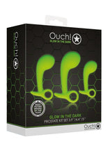 Load image into Gallery viewer, Ouch! Prostate Kit Glow in the Dark (3pc) - Green
