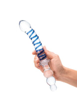 Load image into Gallery viewer, Glas Twisted Dual-Ended Dildo 10in - Clear
