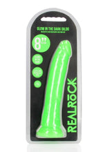 Load image into Gallery viewer, RealRock Slim Glow in the Dark Dildo with Suction Cup 8in (available in 2 colours)
