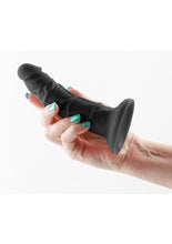 Load image into Gallery viewer, NS Novelties Colours Pleasures Silicone Thin Dildo 5in - Black
