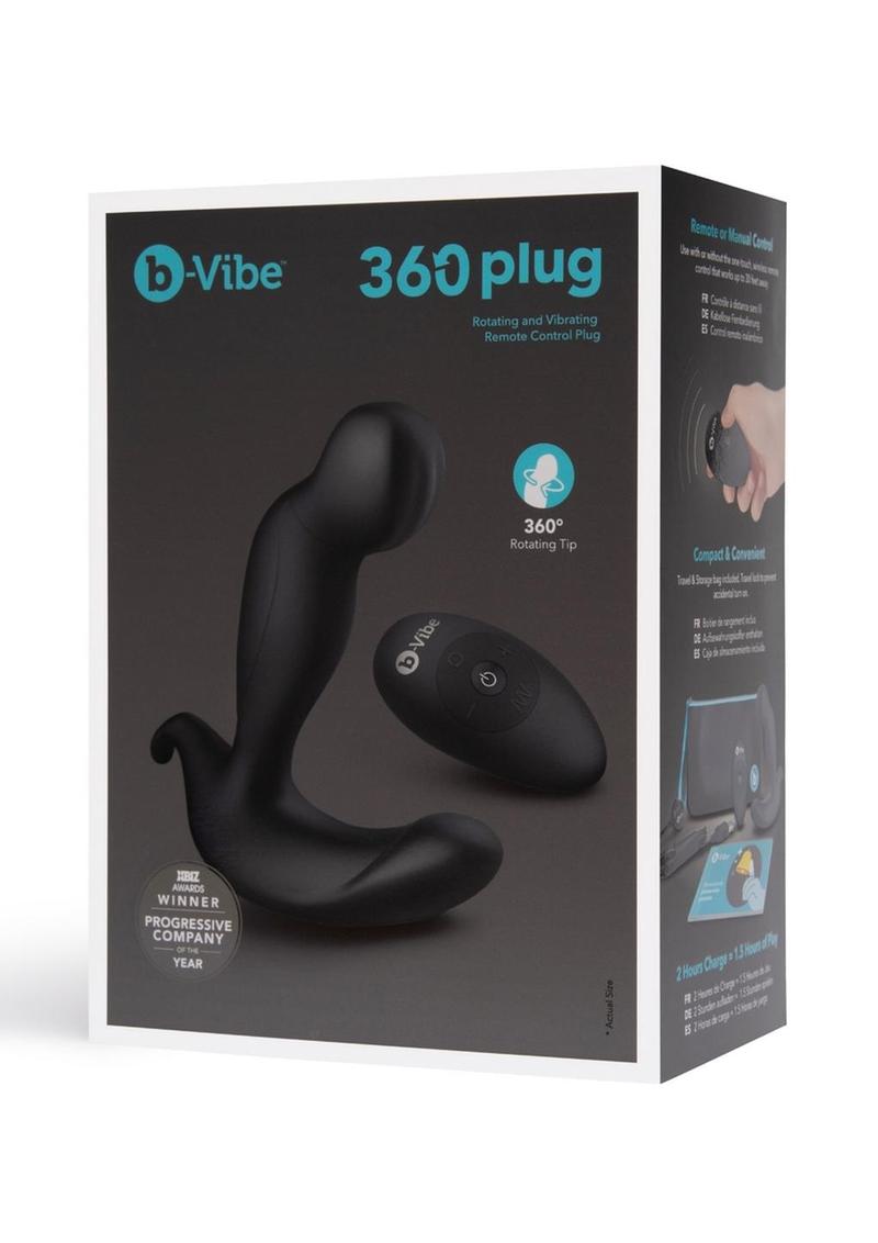 B-Vibe 360 Plug:  Rotating and Vibrating Prostate Stimulator with Remote Control